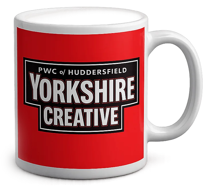 Paul Walker Creative branded mug — creative agency in Huddersfield, Yorkshire